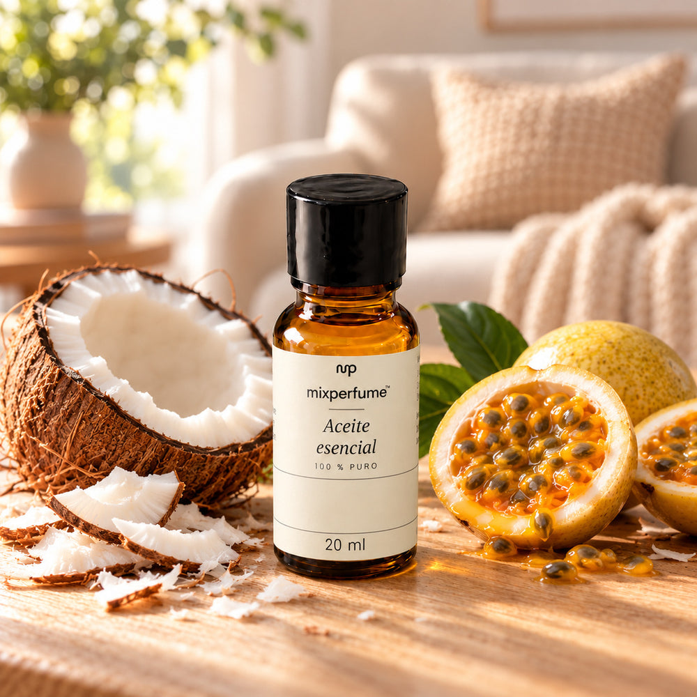 Aceite de Coco y Maracuyá en ambiente