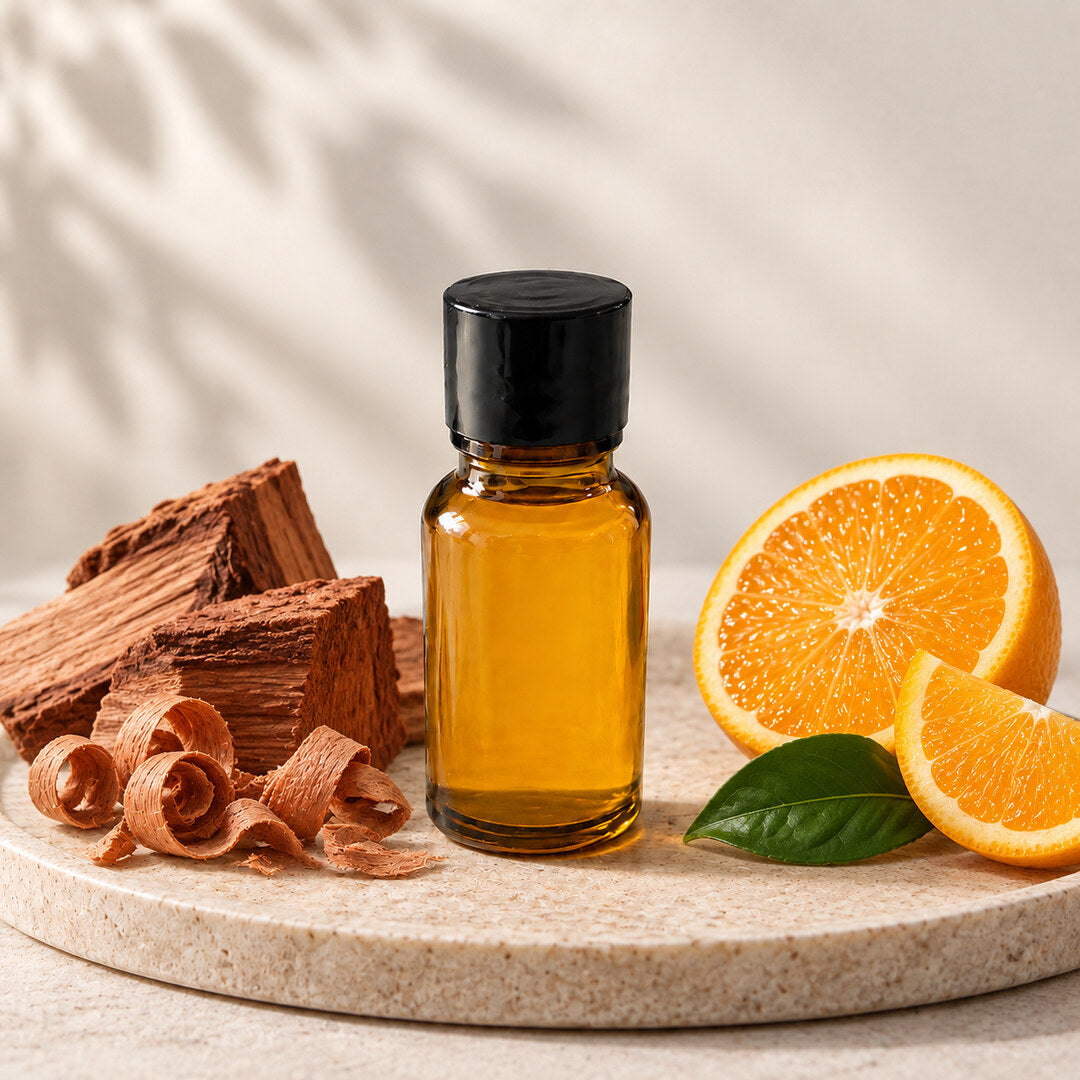 Aceite de Cedro y Naranja de Mixperfume, frasco de 20 ml