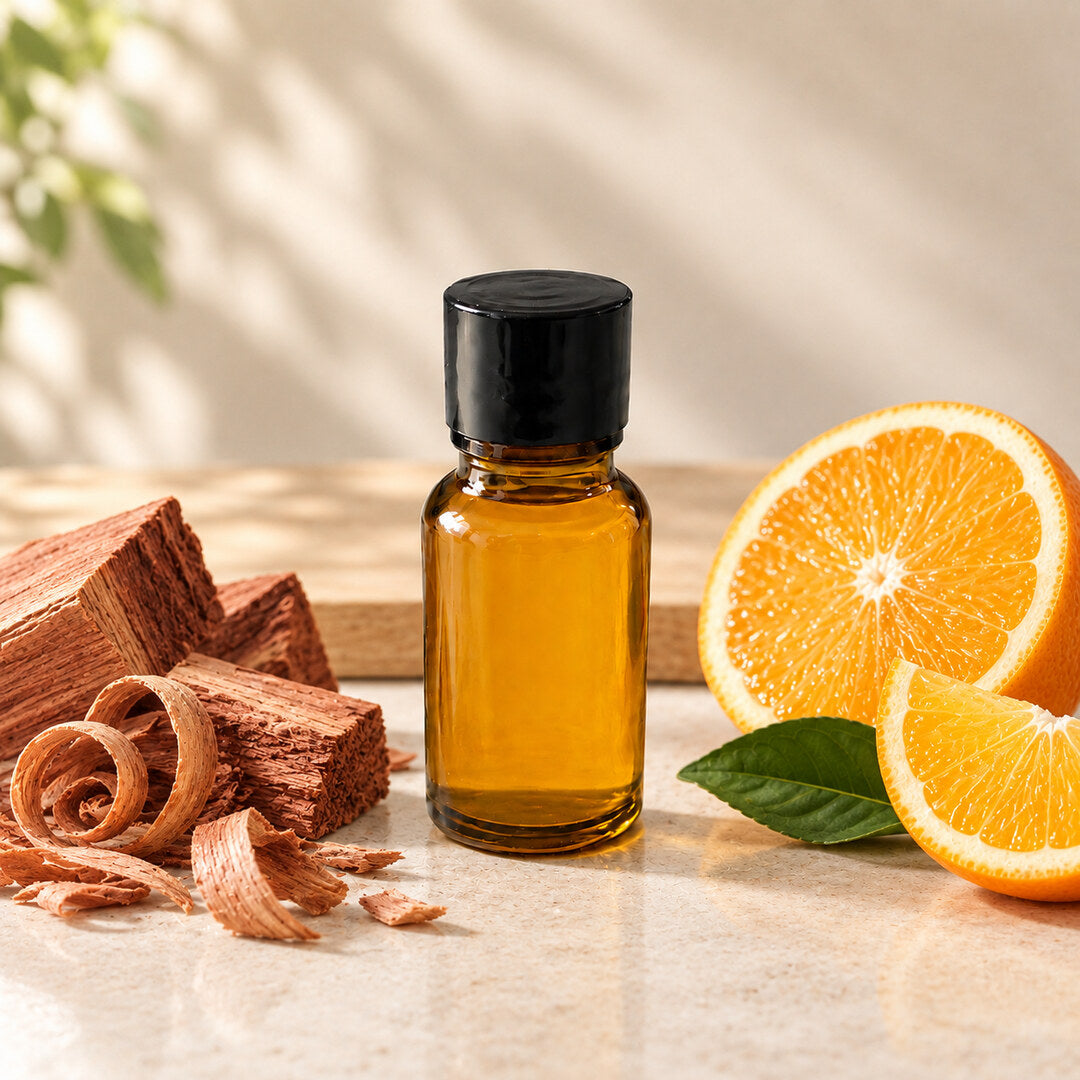 Ingredientes del Aceite de Cedro y Naranja