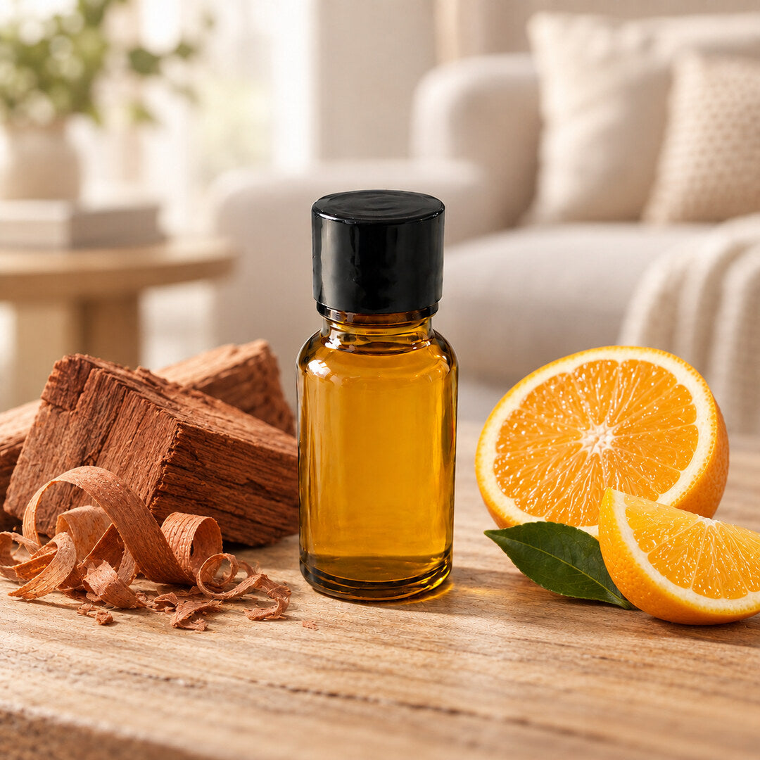 Aceite de Cedro y Naranja ambientando el hogar