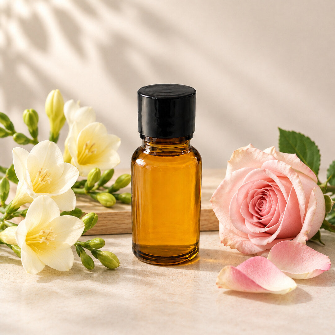 Ingredientes del Aceite de Fresias y Rosas