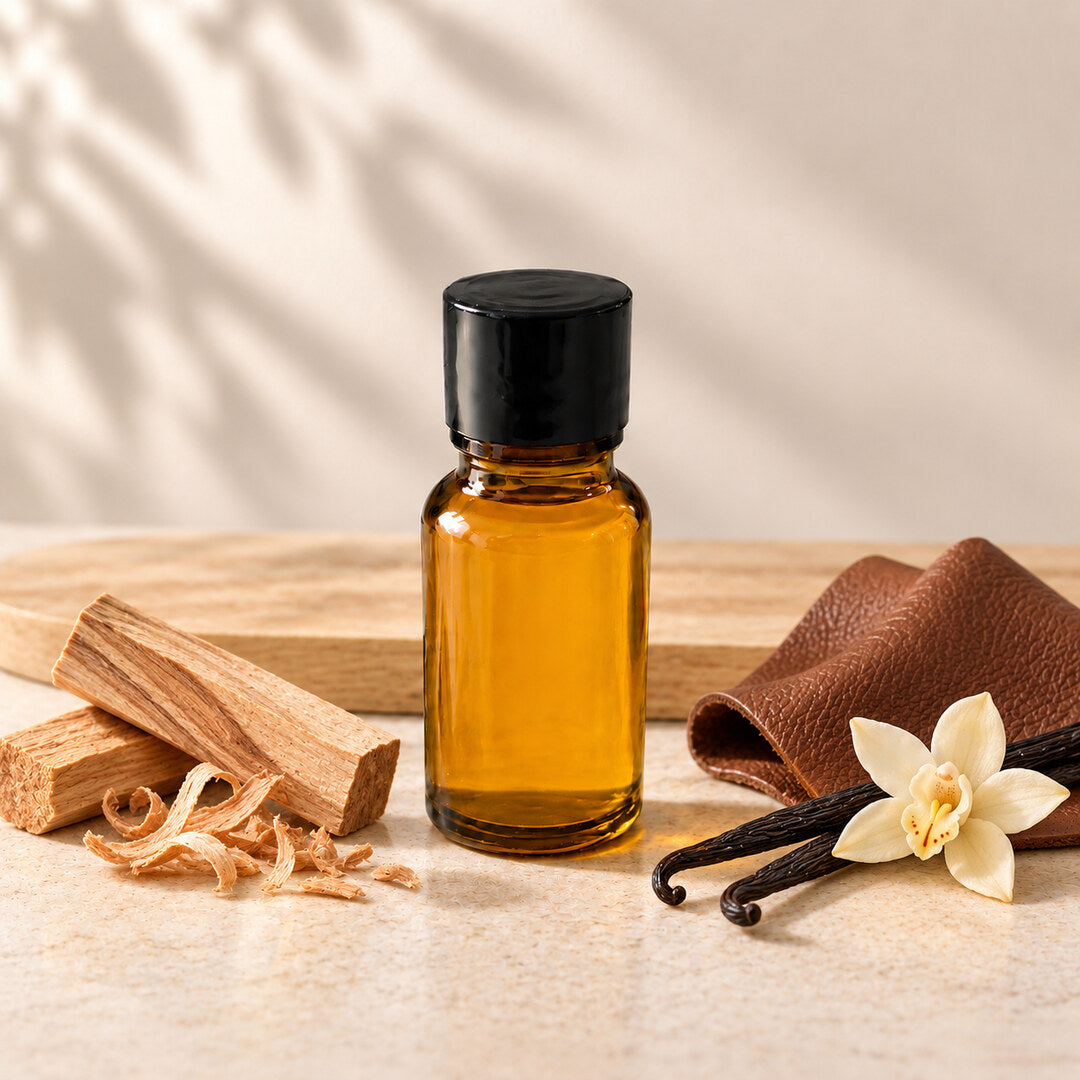 Aceite de Sándalo, Cuero y Vainilla